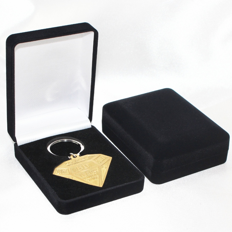 Article D-22B Boîte en velours de forme ronde pour pièce de monnaie, collier et badge, mm. 70 * 90 * 30, poids environ 60g