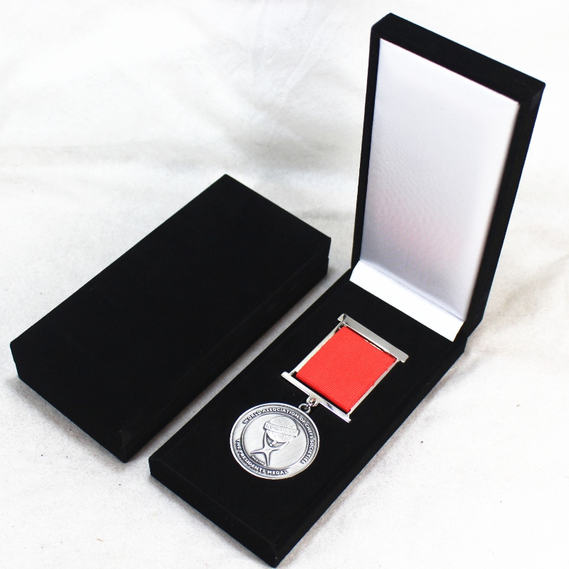 Article Boîte en papier en similicuir rectangle V-10L pour médaille et badge 50 * 120 mm, etc. mm. 69 * 148 * 30, poids environ 98g